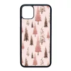 Rózsaszín karácsonyi fenyőfa mintás iPhone 11 Pro Max tok