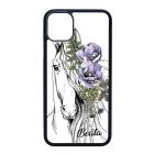 Rajzolt virágos lovas iPhone 11 Pro Max tok