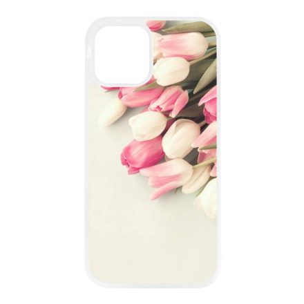 virágos tulipános tavaszi iPhone 12 - 12 Pro átlátszó tok