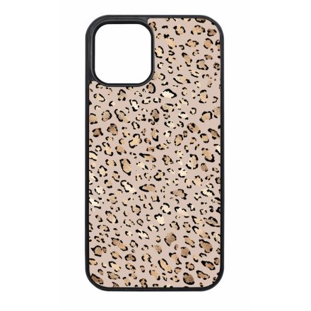 Rose Gold Leopard Wild Beauty Animal Fashion Csajos Allat mintas iPhone 12 - 12 Pro tok