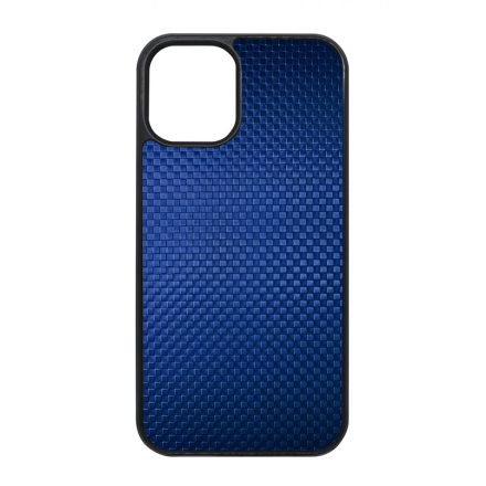 Gyönyörű kék karbon fiber mintás iPhone 12 Mini tok