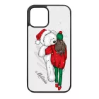 Kérd a neveddel - Lány & Maci - csajos karácsony iPhone 12 Pro Max Magsafe tok
