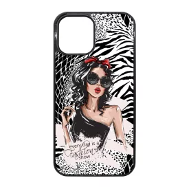 Fashion Show Girl Wild Beauty Csajos Allat mintas iPhone 12 Pro Max tok