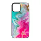 Pink gold Mixed Inks arany mintas marvanyos iPhone 12 Pro Max Magsafe tok