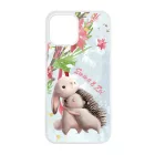 Nyuszi és Süni - Téli mintás iPhone 12 Pro Max tok