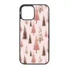 Rózsaszín karácsonyi fenyőfa mintás iPhone 12 Pro Max tok