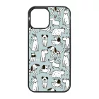 Türkiz aranyos rajzolt kutya mintás iPhone 12 Pro Max Magsafe tok