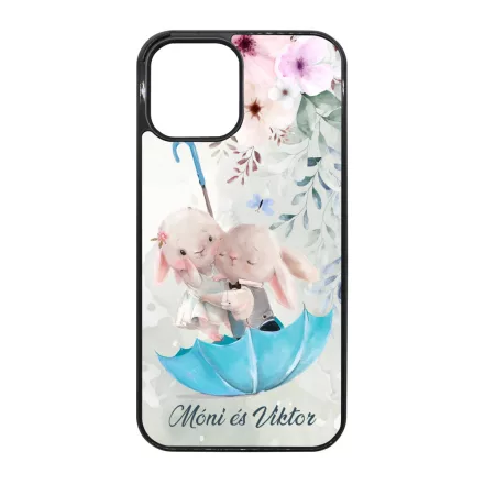 Neves cukisagok kollekcio Esernyos nyuszi szerelem iPhone 12 Pro Max tok