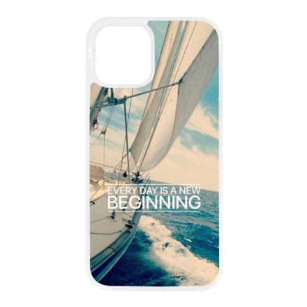 Minden nap egy új kezdet vitorlás tenger nyár iPhone 12 Mini átlátszó tok