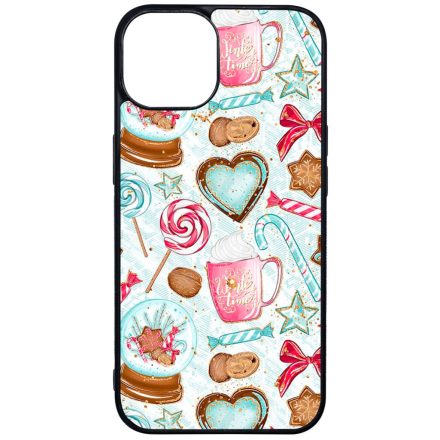 téli karácsonyi csajos mintás iPhone 13 tok