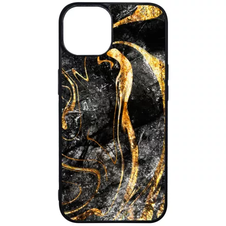 Luxury Golden Black marvanyos marvany mintas iPhone 13 Magsafe tok