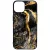 Luxury Golden Black marvanyos marvany mintas iPhone 13 tok