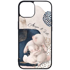 Kerd a neveddel - Cuki nyuszik - osz iPhone 13 tok