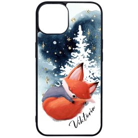 Tündéri róka - Téli mintás iPhone 13 tok