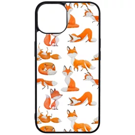 Rajzolt Róka mintás iPhone 13 tok