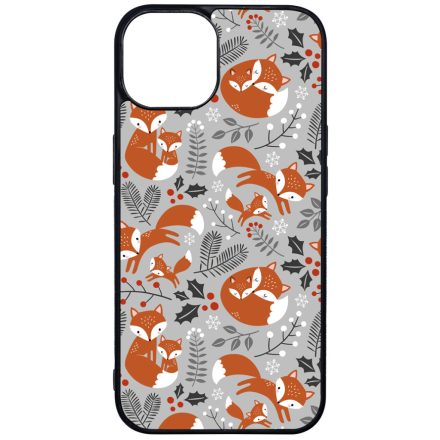 Szépséges téli róka mintás iPhone 13 tok