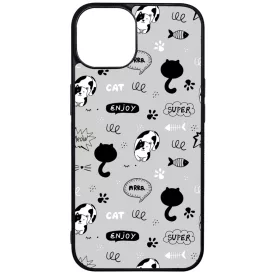 Mrrr Cuki Cica mintás iPhone 13 tok