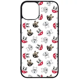 Cuki kávé és kutya mintás iPhone 13 tok