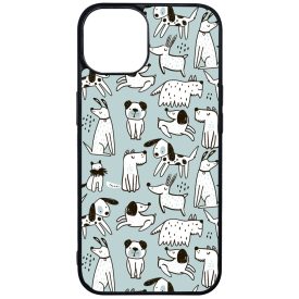 Türkiz aranyos rajzolt kutya mintás iPhone 13 tok