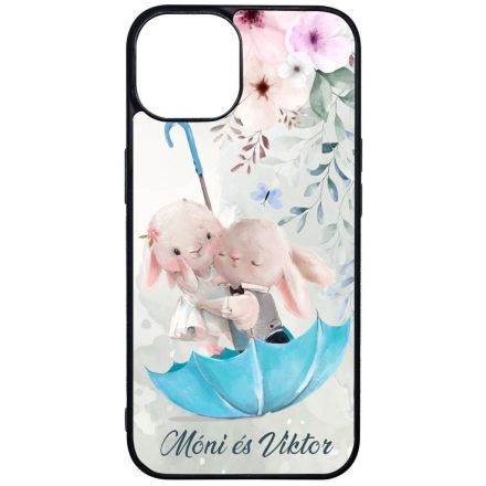 Neves cukisagok kollekcio Esernyos nyuszi szerelem iPhone 13 tok