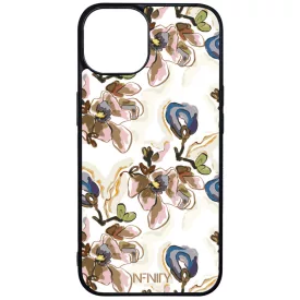 Különleges absztrakt kék virágzás iPhone 13 tok