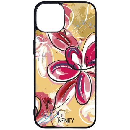 Absztrakt pink virágos Art iPhone 13 Magsafe tok