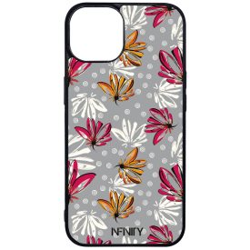 Különleges szürke virágos Art iPhone 13 tok
