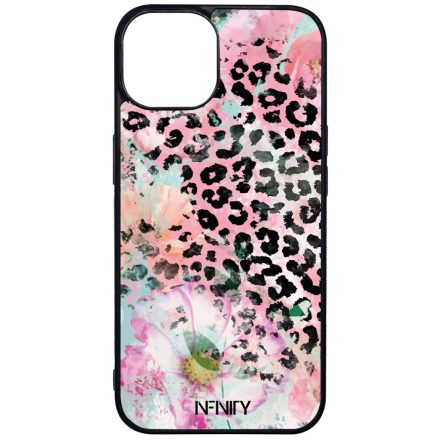 Pink virágos leopárd iPhone 13 Magsafe tok