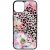Pink virágos leopárd iPhone 13 Magsafe tok