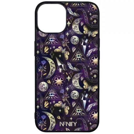 Mágikus szimbólumok - Lila iPhone 13 tok