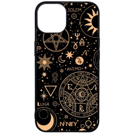 Aranyló ezoterikus szimbólumok iPhone 13 tok