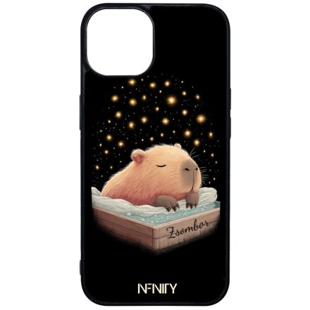 Névvel kérhető - Aranyos szundizó capybara iPhone 13 Magsafe tok