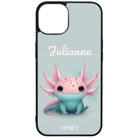 Névvel kérhető - Cuki pasztell Axolotl iPhone 13 tok