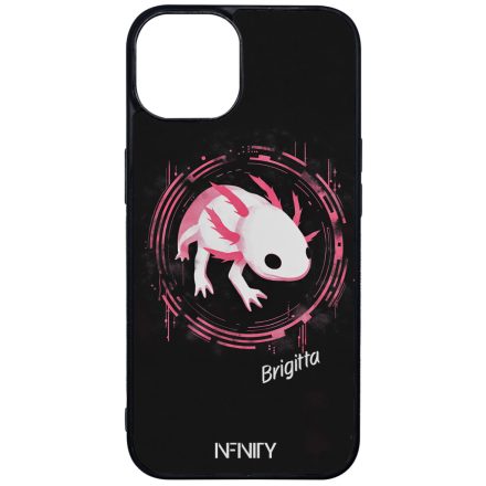 Névvel kérhető - Hacker logo Axolotl iPhone 13 tok