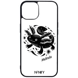 Névvel kérhető - Fekete-fehér Axolotl iPhone 13 tok