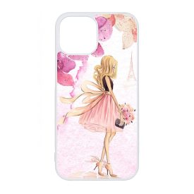 virágos fashion menyasszony párizs paris eiffel torony tavaszi iPhone 13 Mini tok