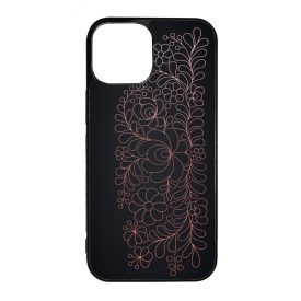Elegáns Matyó - Rosegold magyar mintás hungarian folk iPhone 13 Mini tok