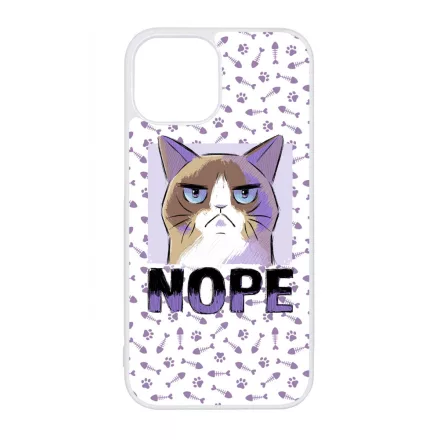NOPE Cat Antisocial Antiszocialis Meno Trendi iPhone 13 Mini tok