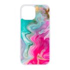 Pink gold Mixed Inks arany mintas marvanyos iPhone 13 Mini tok