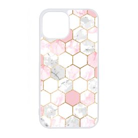 Geometric Rose Gold marvanyos marvany mintas iPhone 13 Mini tok