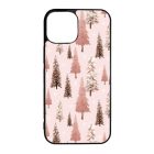 Rózsaszín karácsonyi fenyőfa mintás iPhone 13 Mini tok
