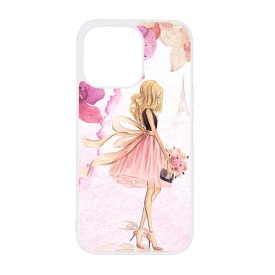virágos fashion menyasszony párizs paris eiffel torony tavaszi iPhone 13 Pro tok