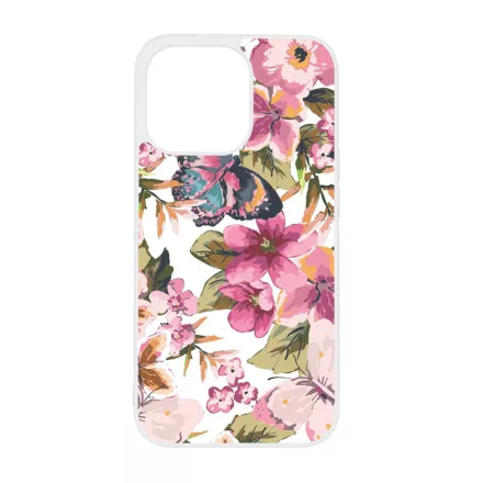 pillangós lepkés virág mintás iPhone 13 Pro tok