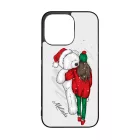 Kérd a neveddel - Lány & Maci - csajos karácsony iPhone 13 Pro tok