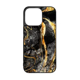 Luxury Golden Black marvanyos marvany mintas iPhone 13 Pro tok