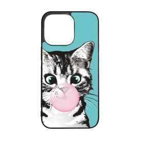 Bubble Cat - cica mintás iPhone 13 Pro tok