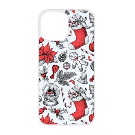 téli karácsonyi mintás textúra iPhone 13 Pro Max tok