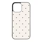 Elegáns szívecskés - CREAM - szives csajos iPhone 13 Pro Max tok