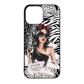 Fashion Show Girl Wild Beauty Animal Fashion Csajos Allat mintas iPhone 13 Pro Max tok
