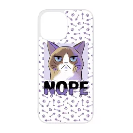 NOPE Cat Antisocial Antiszocialis Meno Trendi iPhone 13 Pro Max tok